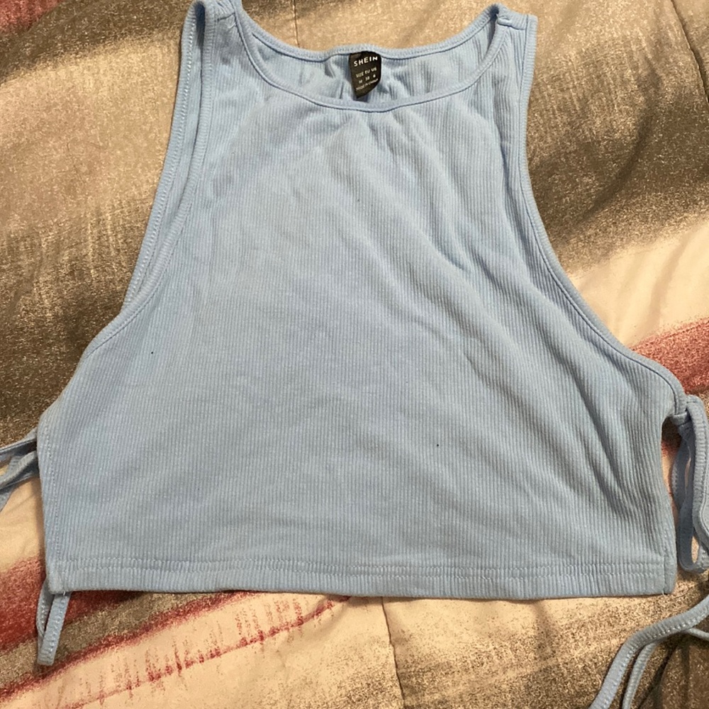 shein top baby blue size M